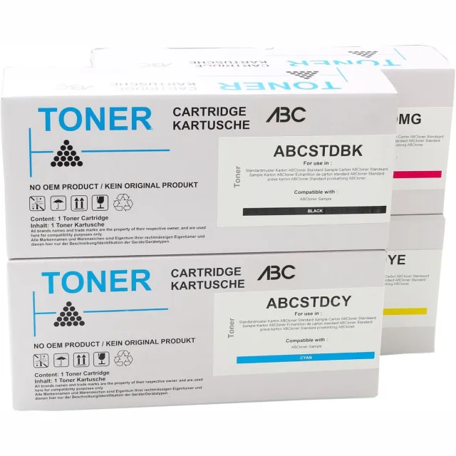 ABC huismerk set 4x toner geschikt voor Kyocera TK-5480 geschikt voor Ecosys MA2101cfx MA2101cwfx PA2101cwx PA2101cx Set 4 Kleuren