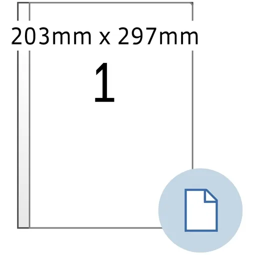 Herma Etiket HERMA 8401 A4 EXPR 500 203x297mm wit 500 stuks