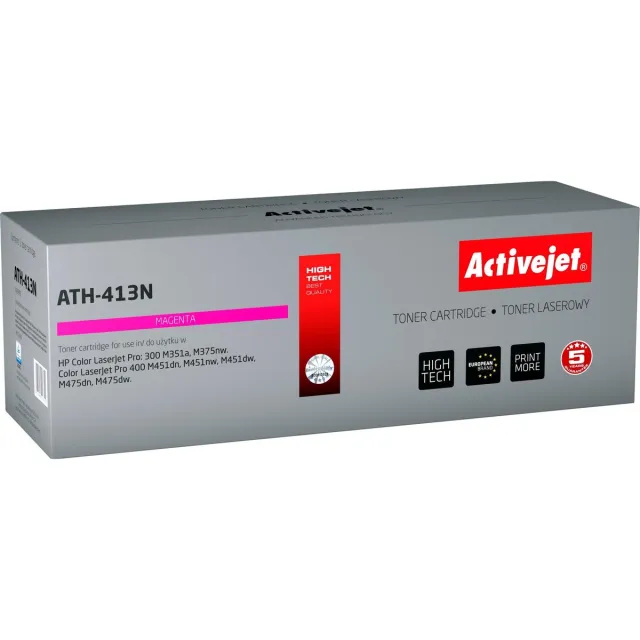 ActiveJet ATH-413N toner voor HP-printer; HP 305A CE413A-vervanging; Opperste; 2600 pagina's; magenta. Blauw