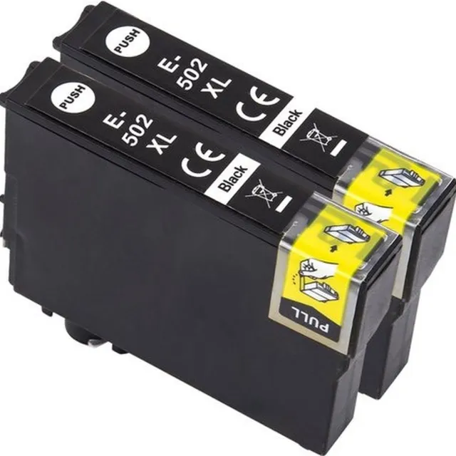 Inktkenners Dual Set Geschikt voor Epson 502XL Inktcartridge - 2x Zwart - Met Chip - Epson 502XL - Geschikt voor Printers: Expression Home XP-5100 / XP-5105 - Workforce WF-2860DWF / WF-2865DWF - Epson Inktpatronen