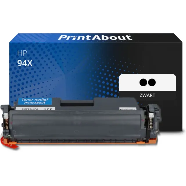 PrintAbout huismerk Toner 94X (CF294x) Zwart Multipack Hoge capaciteit Geschikt voor HP