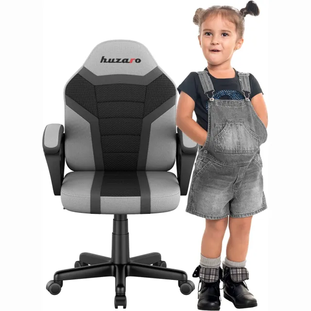 Huzaro Ranger 1.0 Gaming Stoel voor Kinderen - Bureaustoel Kind - Grijs