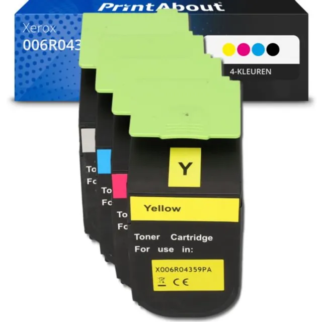 PrintAbout huismerk Toner 006R04356/57/58/59 4-kleuren Multipack geschikt voor Xerox