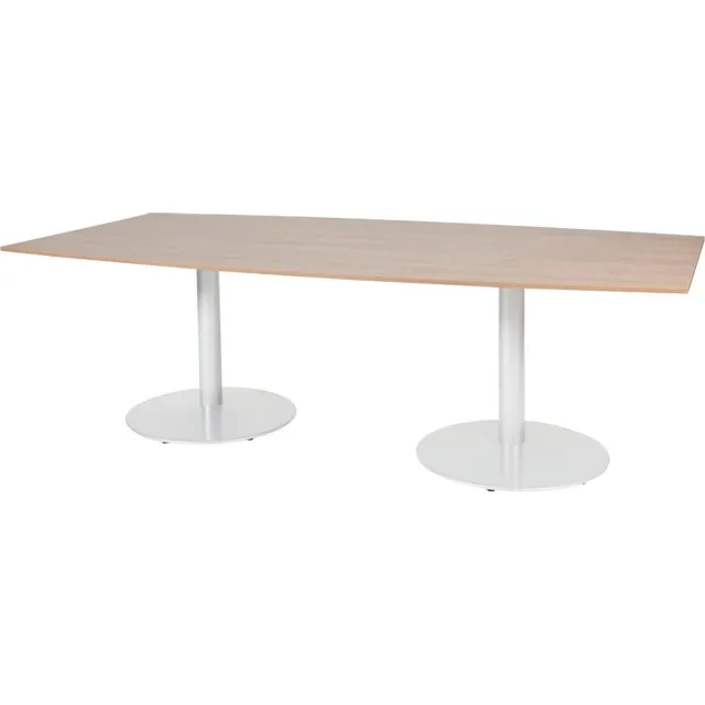 Schaffenburg Vergadertafel - Linesto 240x120 tonv. logan - alu frame Aluminium (RAL9006)/Logan eiken