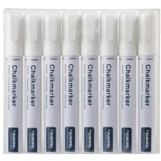 Europel Krijtstift Europel 6mm wit etui 8 stuks