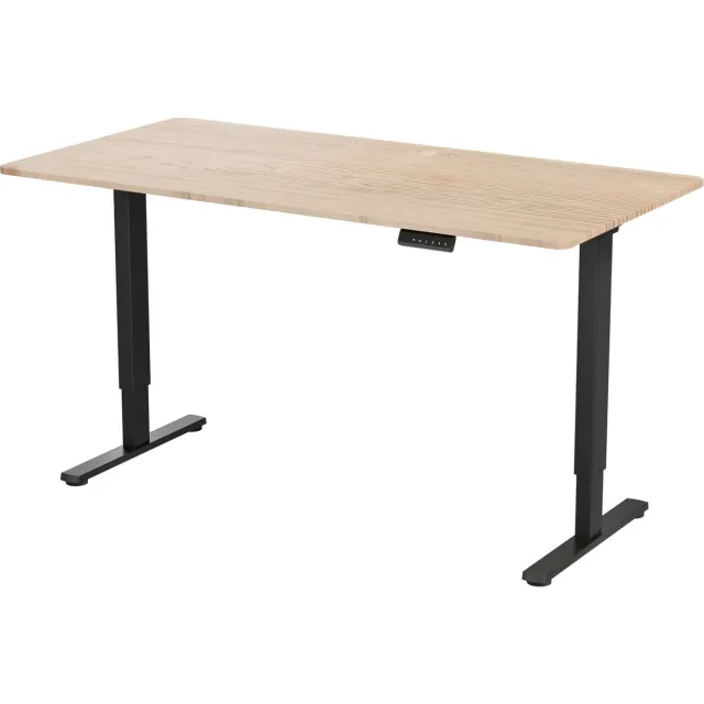 Vestland Zit-Sta Bureau Elektrisch In Hoogte Verstelbaar - Conform ARBO-norm - Geheugenfunctie - 160 x 80 CM - Dubbele Motor - Eiken-Zwart Eiken Zwart