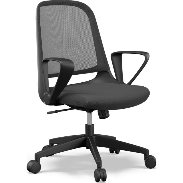 SENSE7 Sopty Ergonomische Bureaustoel - Verstelbare Lendensteun & Armleuningen - Belastbaar tot 120kg - Zwart