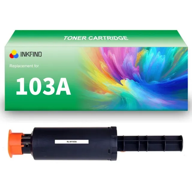 INKFIND 103A (W1103A) Zwart tonercartridge compatibel met HP 103A W1103A Zwart geschikt voor HP Neverstop laser 1000a/1000w/1200a/1200w - 1-pack Zwart Zwart x 1