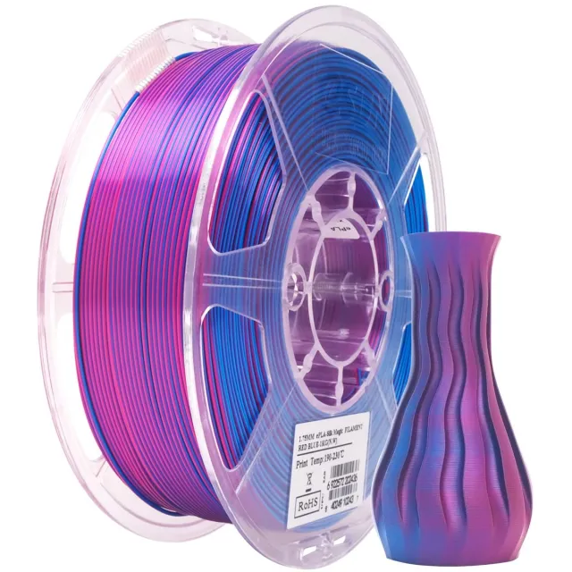ESUN ePLA-Silk Magic Rood blauw zijdeglans / Red blue 1 kg - 1.75mm - 3D printer filament