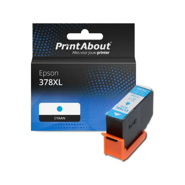 PrintAbout huismerk Inktcartridge 378XL (C13T37924010) Cyaan Hoge capaciteit Geschikt voor Epson