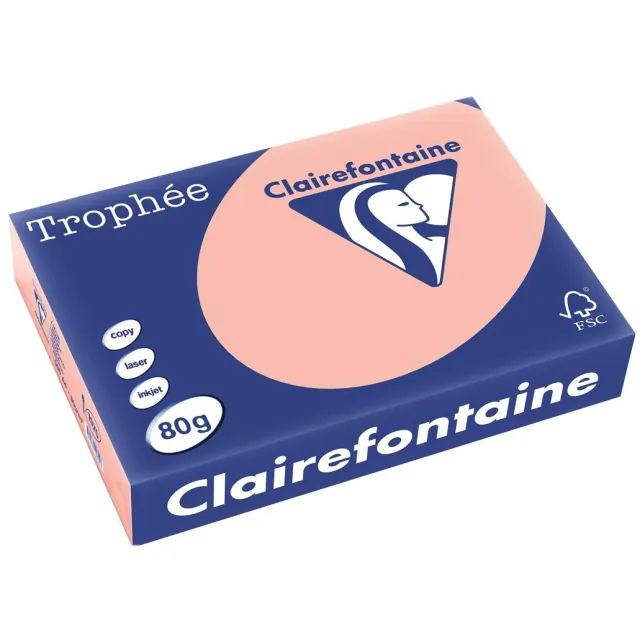 Clairefontaine Trophée gekleurd papier, A4, 80 g, 500 vel, perzik