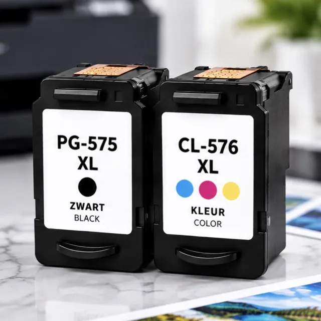 Inktkeuze PG-575XL + CL-576XL Zwart + Kleur huismerk inktcartridges | Compatible met Canon PG-575XL en CL-576XL | Geschikt voor Canon PIXMA TS3550i, TS3551i, TS3750i, TS3751i, TS3752i, TR4750i, TR4751i, TR4755i, TR4756i