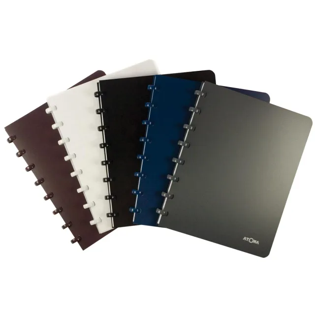 Atoma schrift, ft A5, 144 bladzijden, PP, geruit 5 mm, geassorteerde kleuren blauw