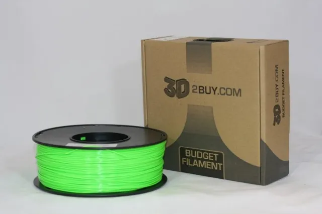3D2BUY 3D printmaterialen - PLA Filament 1.75mm - fluorescerend Groen Zilver