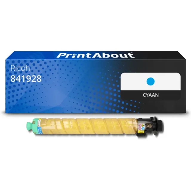 PrintAbout huismerk Toner 841928 (MP C2503) Cyaan Hoge capaciteit Geschikt voor Ricoh