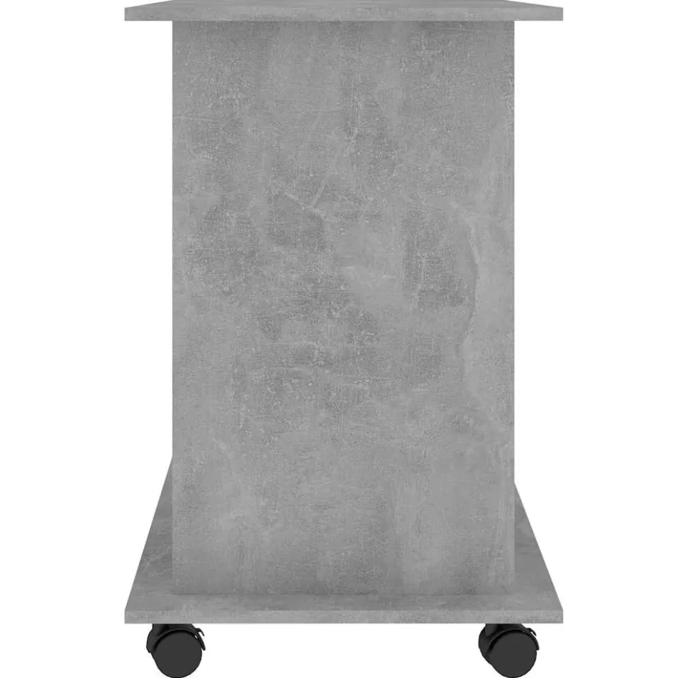 vidaXL Computerbureau 80x50x75 cm bewerkt hout betongrijs grijs, foto 4