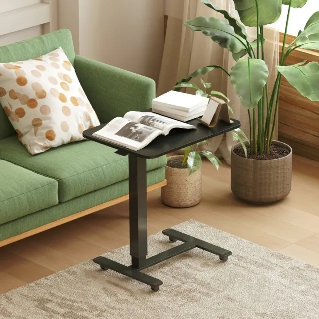 YYchan zit-sta bureau - zwart - 65 x 48 x 110 cm - met opbergruimte - met wielen