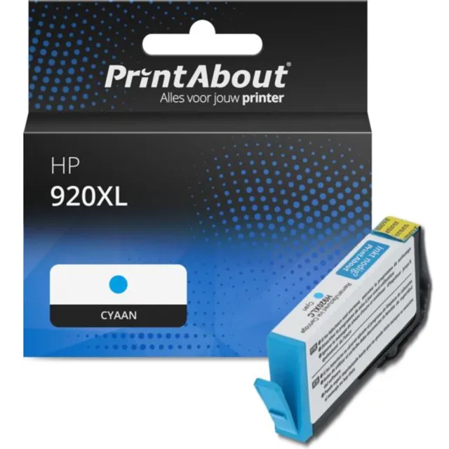 PrintAbout huismerk Inktcartridge 920XL (CD972AE) Cyaan Hoge capaciteit geschikt voor HP
