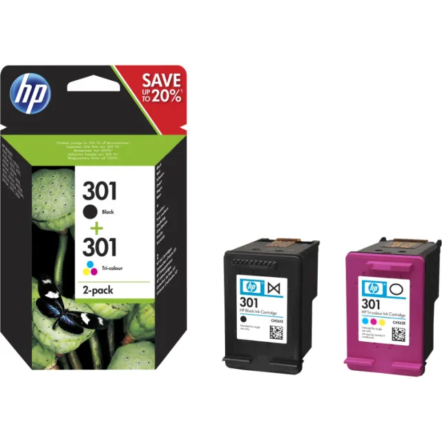HP 301 inktcartridge combipack zwart en kleur
