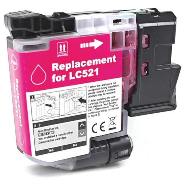 Inktkenners Inktcartridge Geschikt voor Brother LC-521 | Magenta Geschikt voor Brother DCP-J1260W - DCP-J1310DW - DCP-J1313DW - DCP-J1360DW - DCP-J1460DW