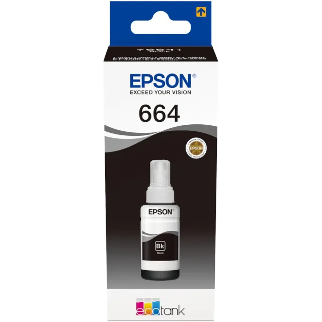 Epson T6641 EcoTank Black ink bottle Zwart