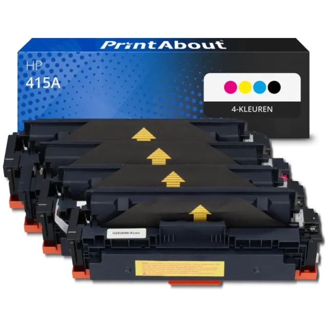 PrintAbout huismerk Toner 415A (W2030A) 4-kleuren Multipack geschikt voor HP