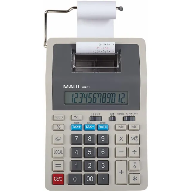 Maul bureaurekenmachine met telrol MPP 32