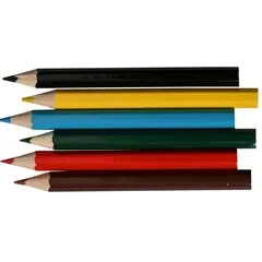 Kleurpotloden kort set a 6 kleuren