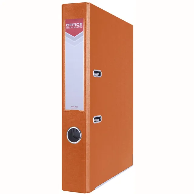 Office Products ordner, voor A4, uit karton, rug van 5,5 cm, oranje grijs