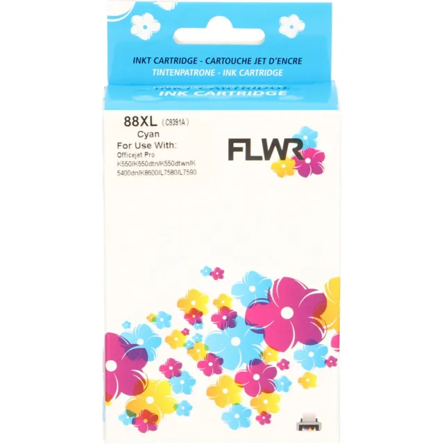 FLWR Cartridges / HP 88XL / cyaan / Geschikt voor HP