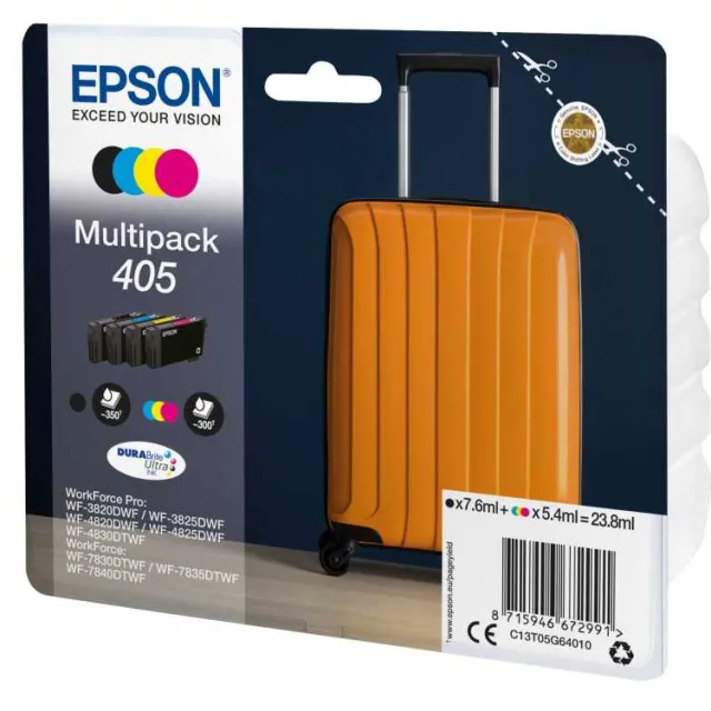 Epson 405 DURABrite Ultra multipack inktcartridges 4 kleuren zwart + kleur, foto 2
