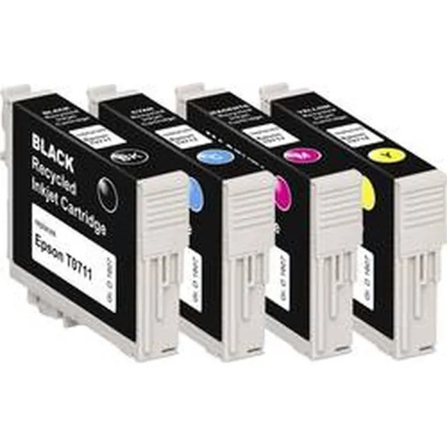 Basetech Inktcartridge vervangt Epson T0715, T0711, T0712, T0713, T0714 Compatibel Combipack Zwart, Cyaan, Magenta, Gee Kleurloos