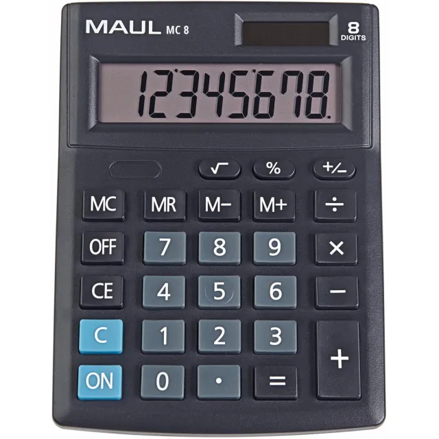 Maul bureaurekenmachine MC 8, zwart