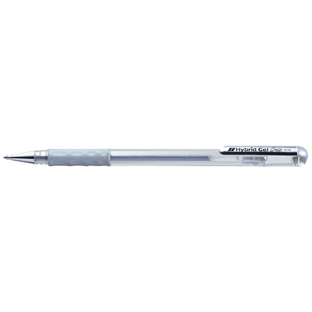 Pentel Gelschrijver Pentel K118 Grip medium zilver