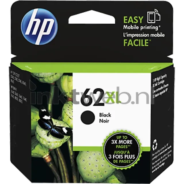 Hp 62XL zwart (Origineel Hoge Capaciteit)