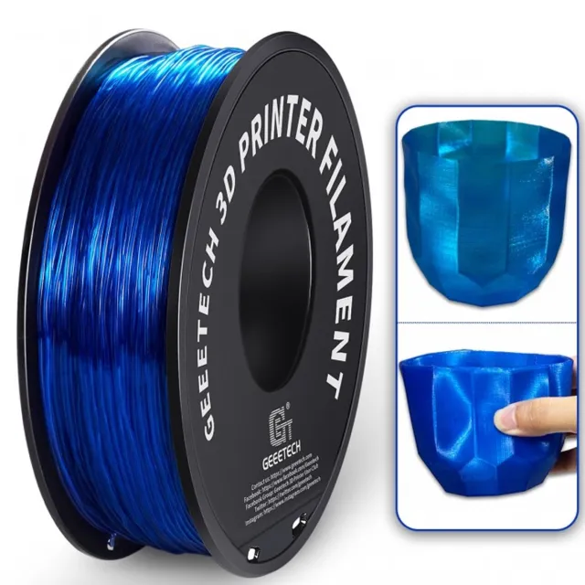 Geeetech TPU Transparant Blue (1.75mm - 1kg) Blauw