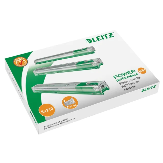 Leitz Power Performance K10 cartridge, 10mm pootlengte, 210 nietjes per cartridge