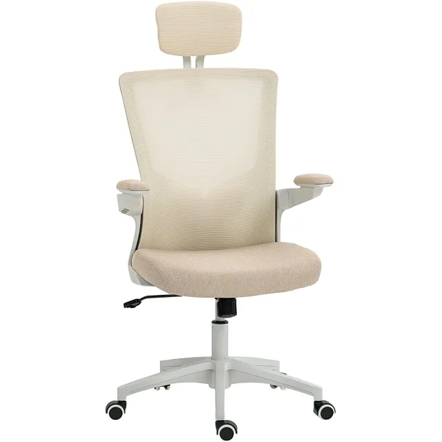 Homcom bureaustoel - polyester - 60x63x120cm - beige