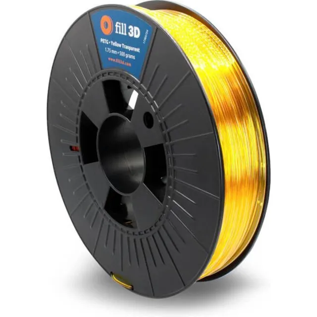 Fill 3D PETG Yellow Transparent 0,5 kg Geel transparant