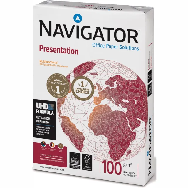 Navigator Presentation presentatiepapier ft A3, 100 g, pak van 500 vel wit