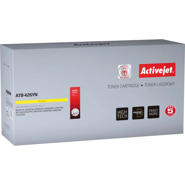 ActiveJet ATC-054BNX tonercartridge voor Canon-printers; Canon 054BK XL Vervanging; Opperste; 3100 pagina's; zwart. Geel