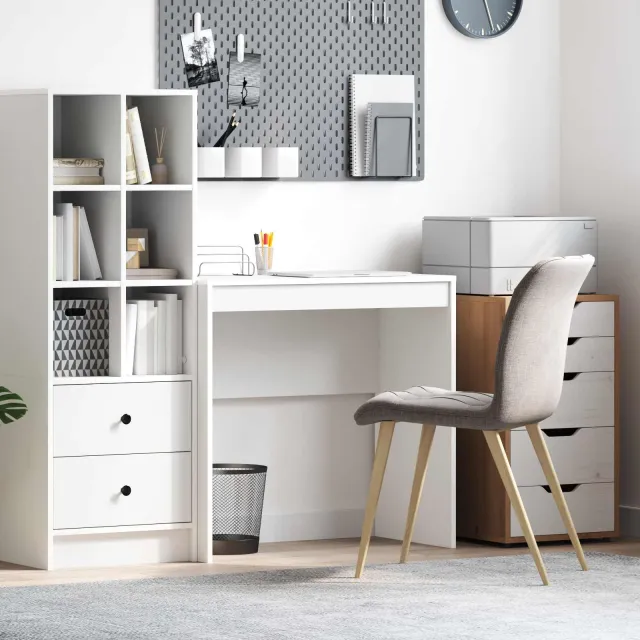 vidaXL Bureau Wit 80 x 40 x 76 cm, foto 2