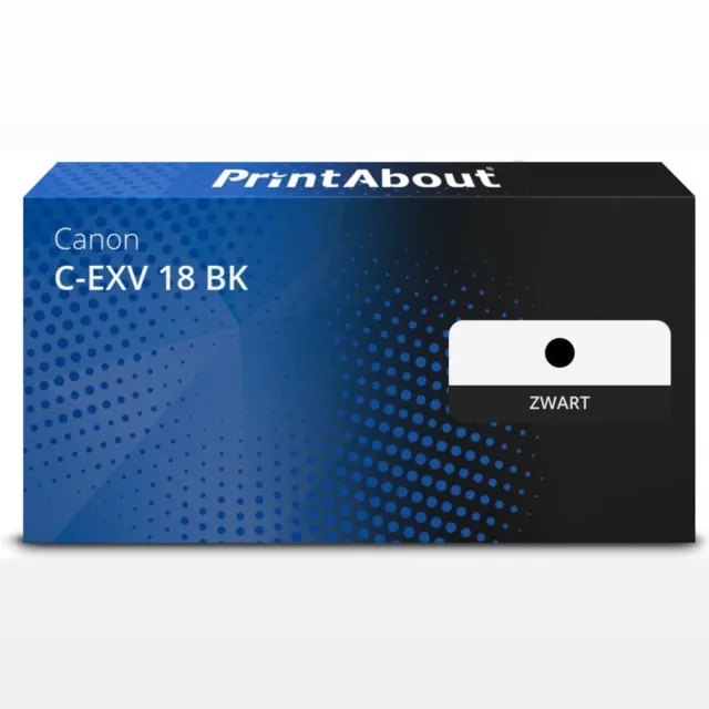 PrintAbout Huismerk Canon C-EXV 18 BK Toner Zwart