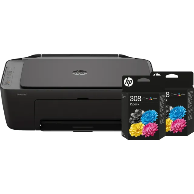 Hp DeskJet 2920 All-in-One + 2 zwarte + 2 kleuren cartridges