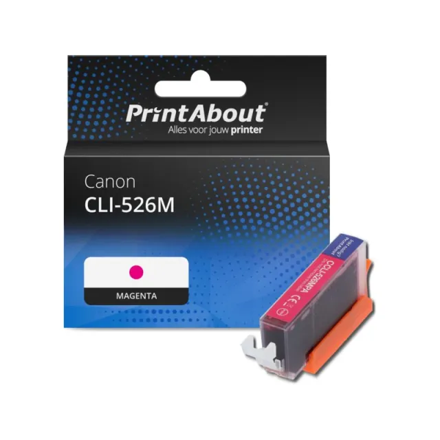 PrintAbout huismerk Inktcartridge CLI-526M Magenta Geschikt voor Canon