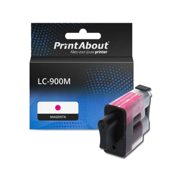 PrintAbout huismerk Inktcartridge LC-900M Magenta Geschikt voor Brother