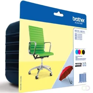 Brother LC-229XL ink cartridge black and tri-colour high capacity 1-pack blister without alarm