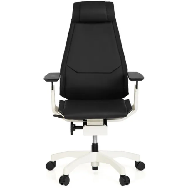 hjh office Bureaustoel GENIDIA PRO WHITE Leder zwart hjh OFFICE