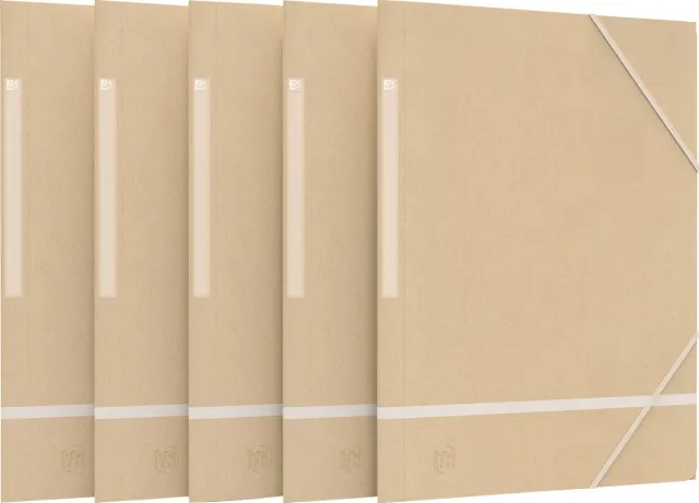 Oxford Touareg elastomap, uit karton, ft A4, naturel wit