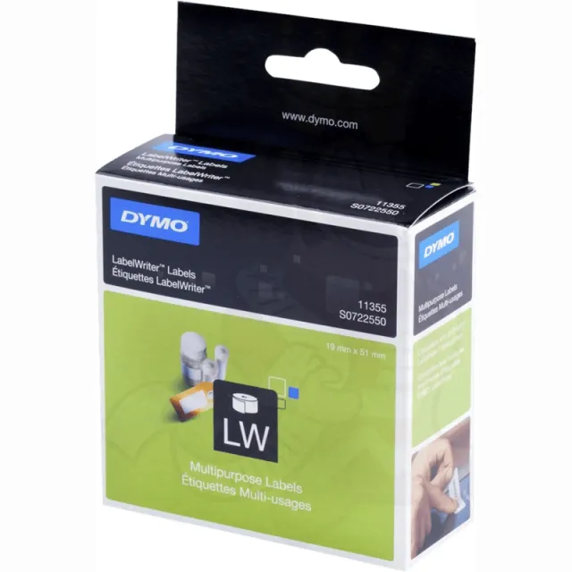 Dymo Verwijderbaar Etiket 19 x 51 mm 500 stuks